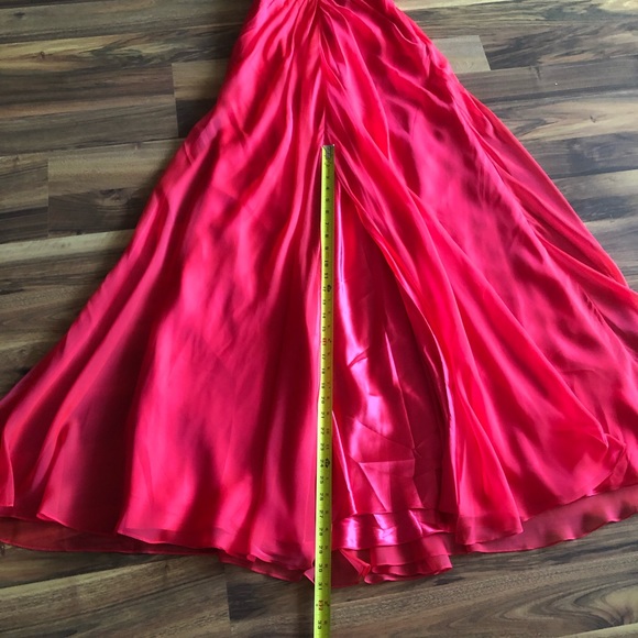 BNWT La Femme floor length chiffon gown - Picture 8 of 8